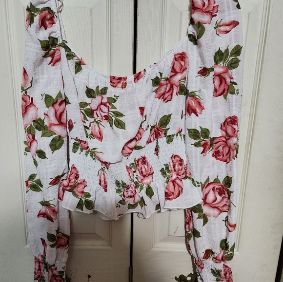 Womens Guess Floral Long Sleeve Women's Top - Picture 10 of 10